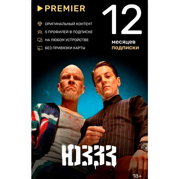 Подписка Premier на 12 месяцев