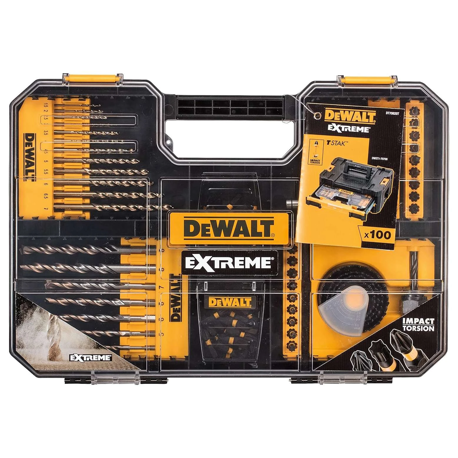 Набор сверл и бит DeWALT 100шт. DT70620T-QZ 