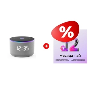 Комплект Яндекс на 12 месяцев + Yandex YNDX-00059GRY 