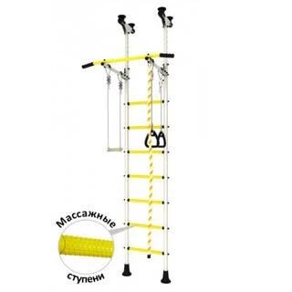 Шведская стенка Romana ДСК Распорный с регулировкой (Белый/Желтый)	