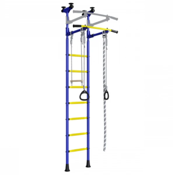 Шведская стенка Romana Распорный с регулировкой (Синий/желтый)