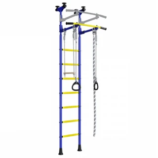 Шведская стенка Romana Распорный с регулировкой (Синий/желтый)