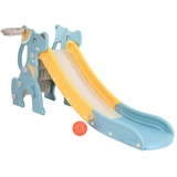 Детская горка с баскетбольным кольцом Pituso Догги Голубая