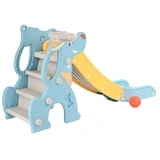 Детская горка с баскетбольным кольцом Pituso Догги Голубая - фото 4