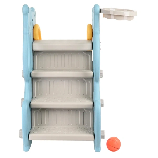 Детская горка с баскетбольным кольцом Pituso Догги Голубая - фото 5