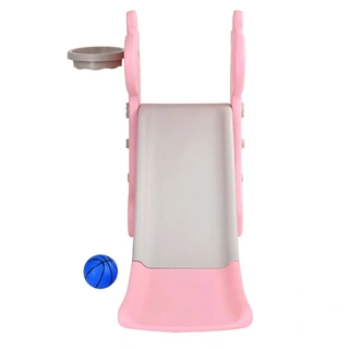 Детская горка с баскетбольным кольцом Pituso Жирафик Розовая