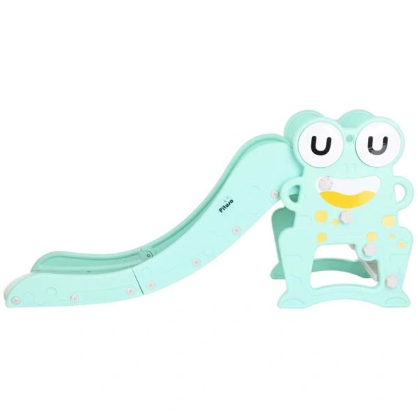 Детская горка с баскетбольным кольцом Pituso Лягушонок Голубая - фото 2