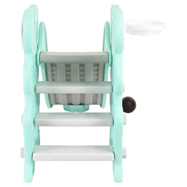 Детская горка с баскетбольным кольцом Pituso Лягушонок Голубая - фото 3