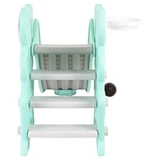 Детская горка с баскетбольным кольцом Pituso Лягушонок Голубая - фото 3