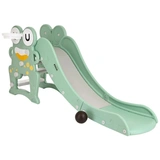Детская горка с баскетбольным кольцом Pituso Лягушонок Зелёная