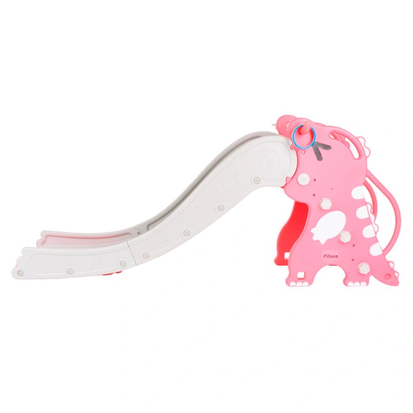 Детская горка Pituso Дино Reddish с баскетбольным кольцом Коралл - фото 3