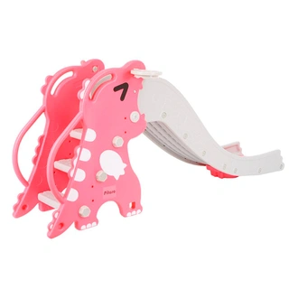 Детская горка Pituso Дино Reddish с баскетбольным кольцом Коралл