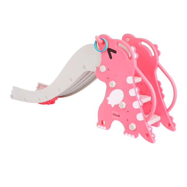 Детская горка Pituso Дино Reddish с баскетбольным кольцом Коралл - фото 7