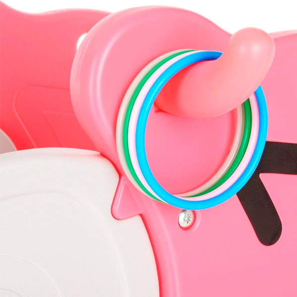 Детская горка Pituso Дино Reddish с баскетбольным кольцом Коралл - фото 2