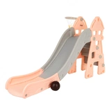 Детская горка Pituso Замок с баскетбольным кольцом Бежевая/серая