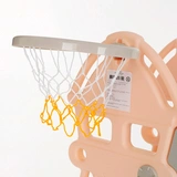 Детская горка Pituso Замок с баскетбольным кольцом Бежевая/серая - фото 3