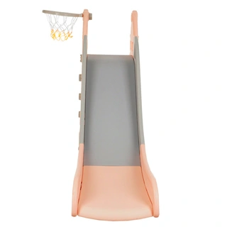 Детская горка Pituso Замок с баскетбольным кольцом Бежевая/серая