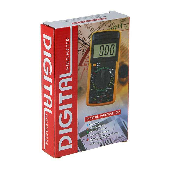 Мультиметр DT-9205А, ACV 0.2-750V, DCV 0.2-750V, 200-200МОм, 2мА-20А 