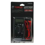 Мультиметр TUNDRA "мини", DT-182, ACV 200-500V, DCV 0.2-500V, проверка батареек 1.5 и 9V  - фото 3