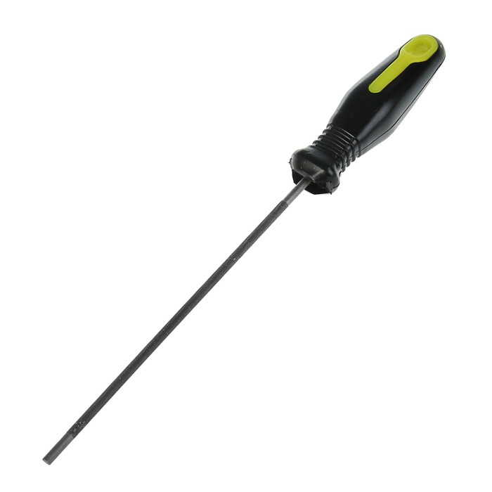 Напильник для заточки цепей бензопил FIT, круглый, 200 х 4.8 мм, прорезиненная ручка 