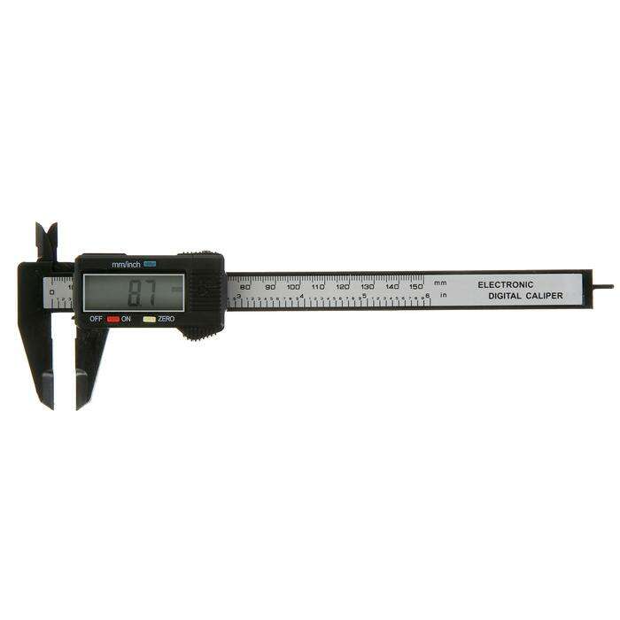 Штангенциркуль электронный LOM, 150 мм, цена деления 0.1 мм, с глубинометром 