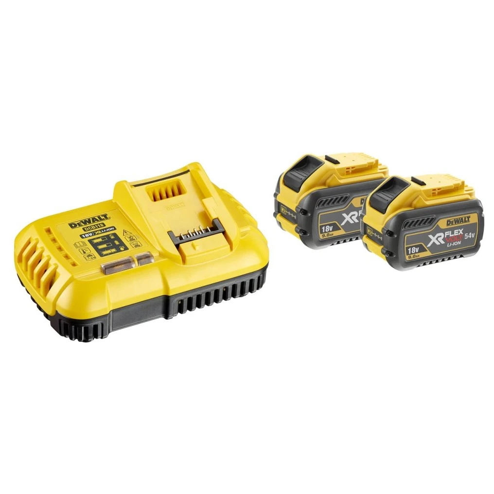 Набор аккумуляторов DeWALT DCB546 "XR" 18-54V 6.0Ah Li-ion 2шт. + зарядное устройство DCB118 "XR" 18V 8А Li-ion DCB118T2-QW  - фото 2