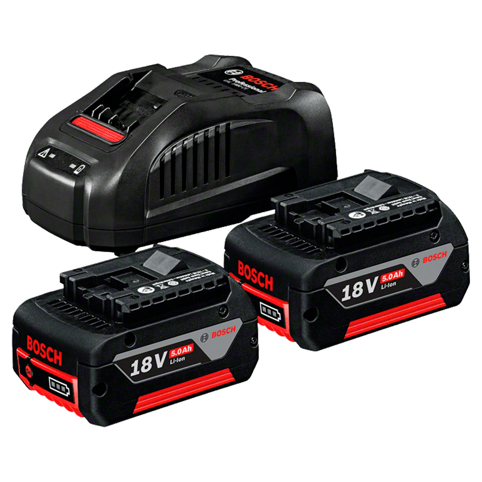 Набор аккумуляторов Bosch GBA 18V 5.0Ah Li-ion 2шт. + зарядное устройство GAL 1880 CV 18V 8А Li-ion Professional 1600A00B8J 