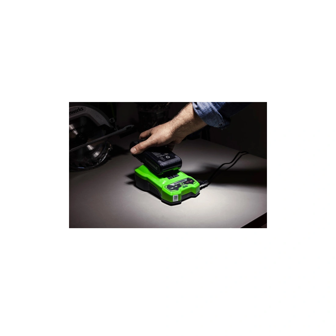 Аккумулятор Greenworks G24B4+24V 4Ач с двумя USB-C разъемами 2940407 - фото 2