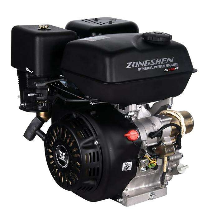 Двигатель ZONGSHEN ZS168FBE-4, бенз., 4Т, 6.5 л.с., 196 см3, d=22 мм, электростарт 
