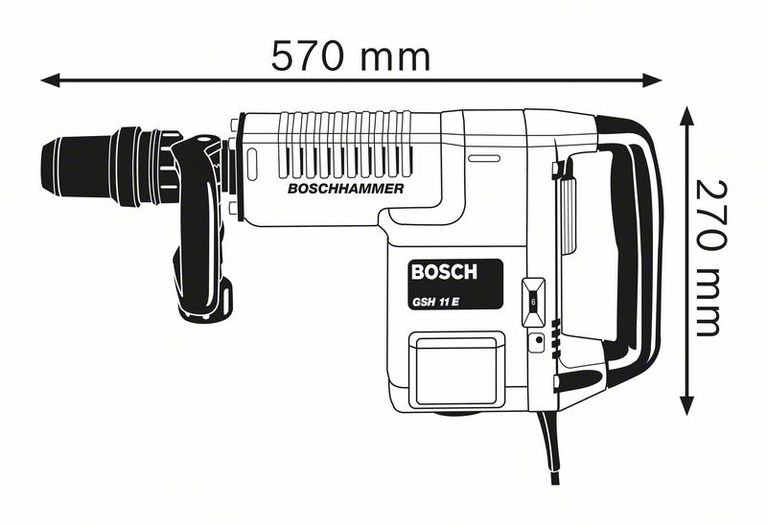 Отбойный молоток Bosch GSH 11 E синий 