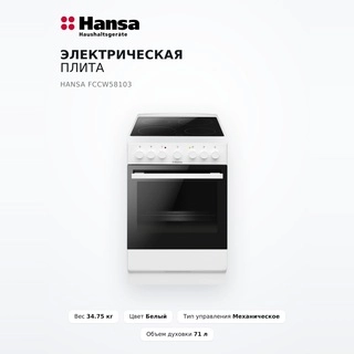 Электрическая плита Hansa FCCW58103 - фото 2