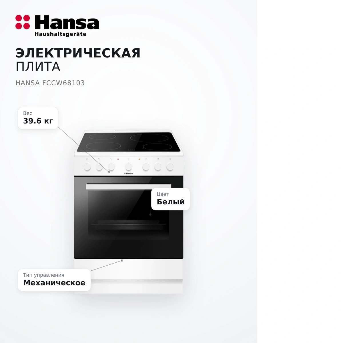 Электрическая плита Hansa FCCW68103 - фото 15
