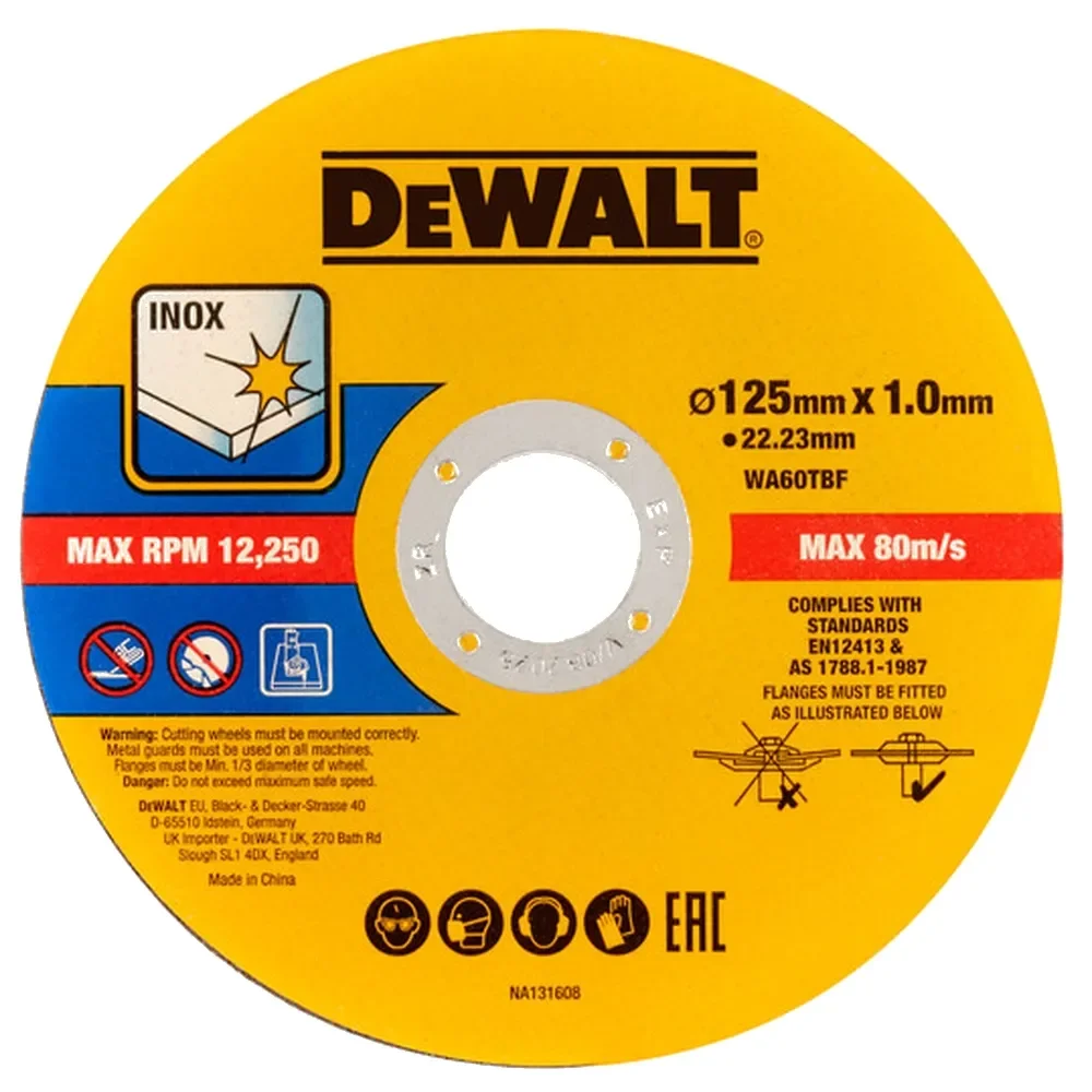 Набор дисков в пластиковом ведерке DeWALT DT20598-QZ 125х1х22.23мм 50шт.  - фото 2