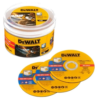 Набор дисков в пластиковом ведерке DeWALT DT20598-QZ 125х1х22.23мм 50шт. 