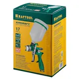 Краскопульт KRAFTOOL 06522-1.7 AirKraft, пневматический, HVLP, с верхним бачком, 1.7мм 