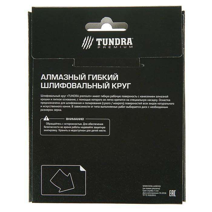 Алмазный гибкий шлифовальный круг TUNDRA premium, для сухой шлифовки, 100 мм, № 3000 