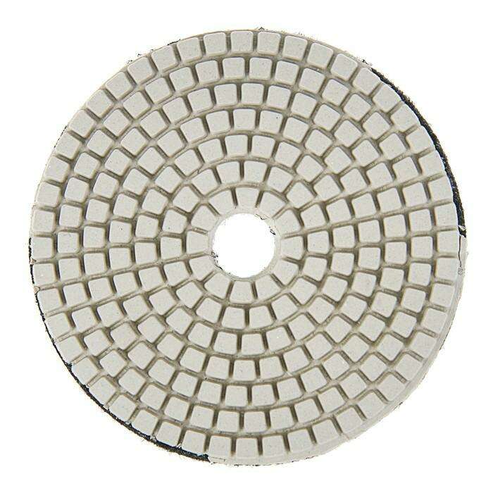 Алмазный гибкий шлифовальный круг TUNDRA premium, для мокрой шлифовки, 100 мм, BUFF белый 