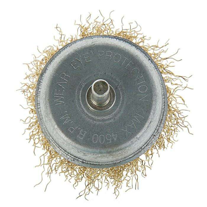 Щетка металлическая для дрели LOM, со шпилькой, "чашка", 65 мм 