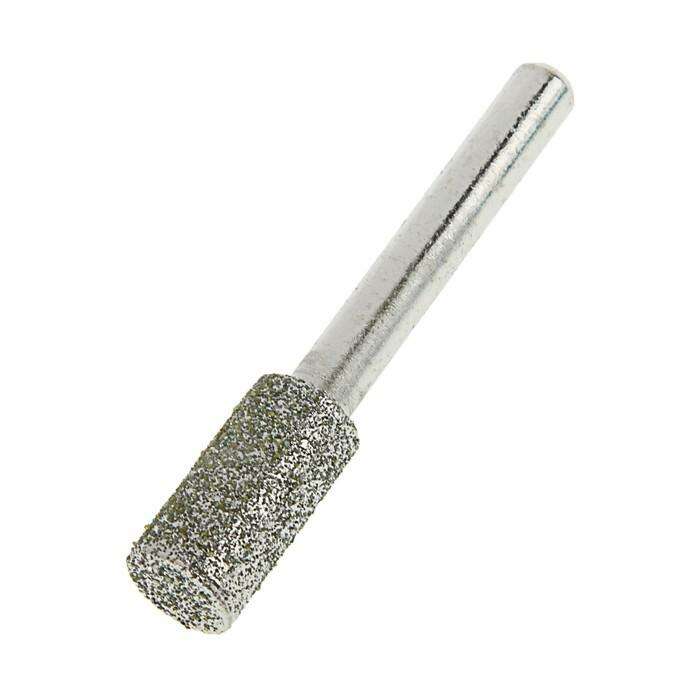 Шарошка алмазная TUNDRA цилиндрическая 10 x 20 мм, хвостовик 6 мм 