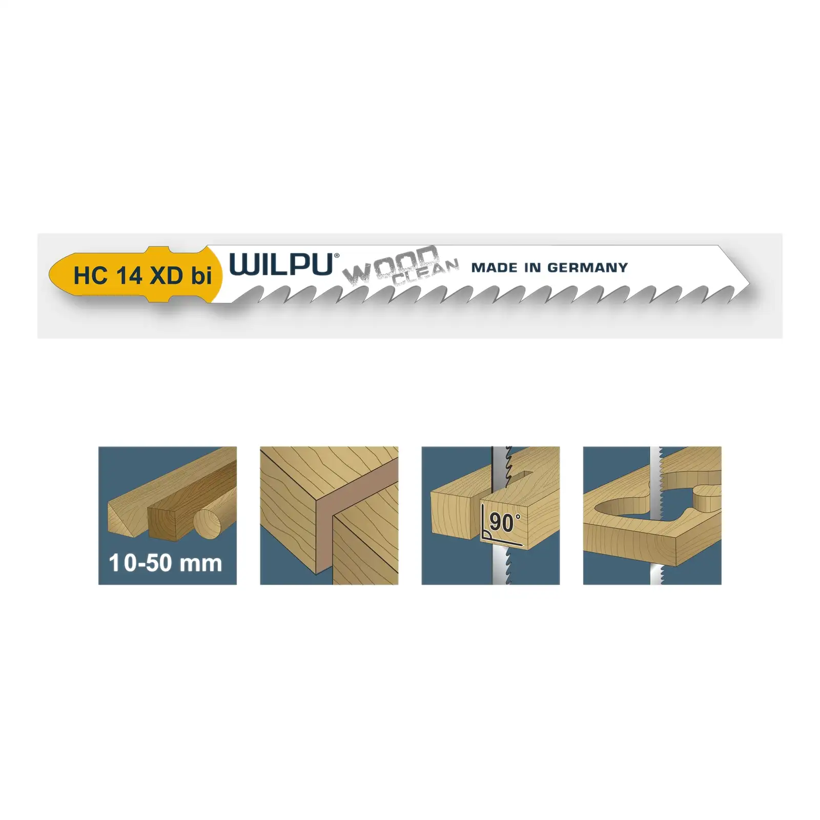 Пилка для лобзика WILPU по дереву HC 14 XD bi 12 10-50мм 5шт. 0217300005 