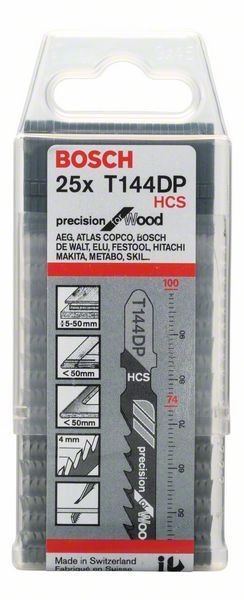 Пилки для лобзика Bosch T 144 DP 25шт. 2608633A39  - фото 2