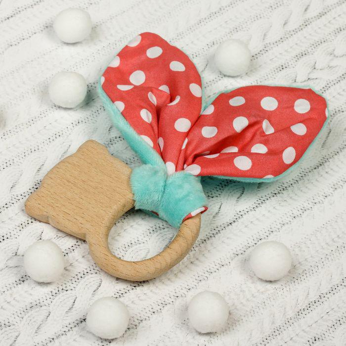 Развивающая игрушка-грызунок «Для маленьких джентльменов», форма мишка 