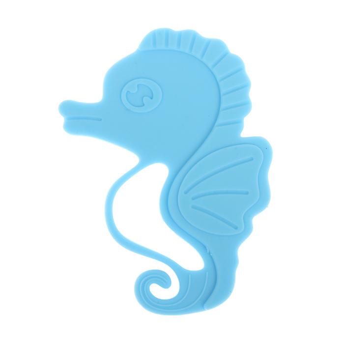 Прорезыватель силиконовый «Крошка Я. Морской конёк», цвет голубой 