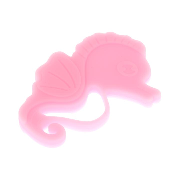 Прорезыватель силиконовый «Крошка Я. Морской конёк», цвет розовый 