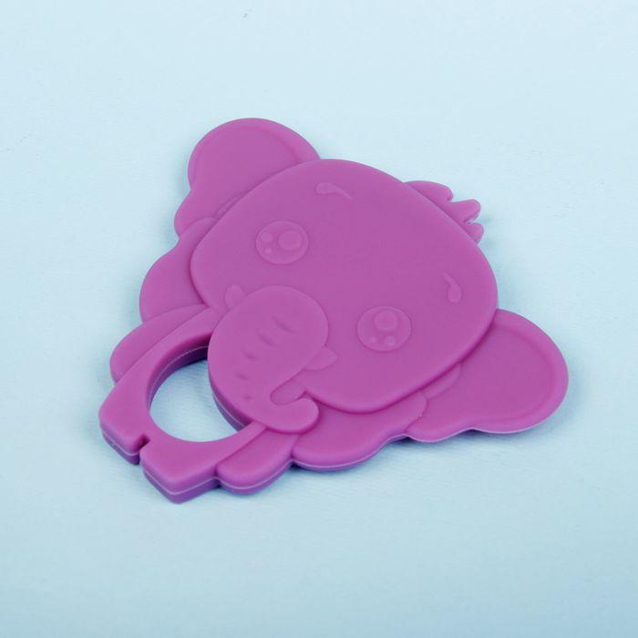 Прорезыватель силиконовый «Крошка Я. Слоник», цвет фиолетовый 