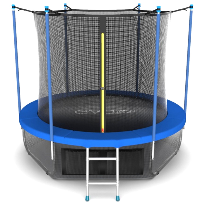 Батут с внутренней сеткой и лестницей, диаметр 10ft (синий) + нижняя сеть EVO JUMP Internal 10ft (Sk 