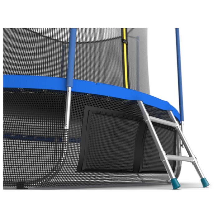 Батут с внутренней сеткой и лестницей, диаметр 10ft (синий) + нижняя сеть EVO JUMP Internal 10ft (Sk 