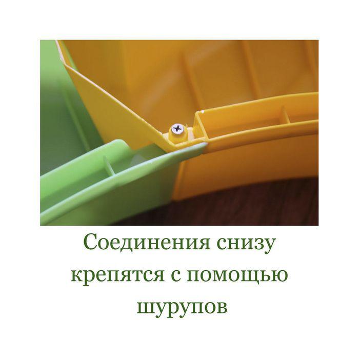 Песочница пластиковая «Ромашка», 120 × 24 × 120 см, тёмно-зелёная 