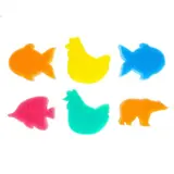 Купалки-мочалки «Фигурки», набор 6 шт., МИКС 