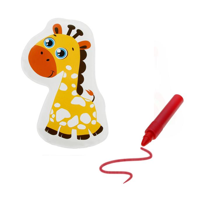 Игрушка для ванны с пищалкой «Жирафик» + водный карандаш 